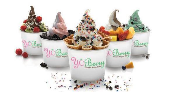 Yoberry Frozen Yogurt Bar Cafe Logo