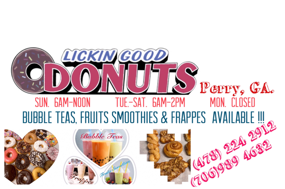 Lickin Good Donuts in Perry Logo