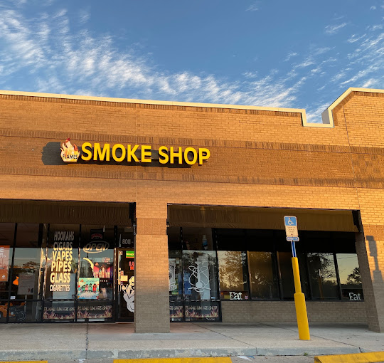 Flames Smoke Shop Logo